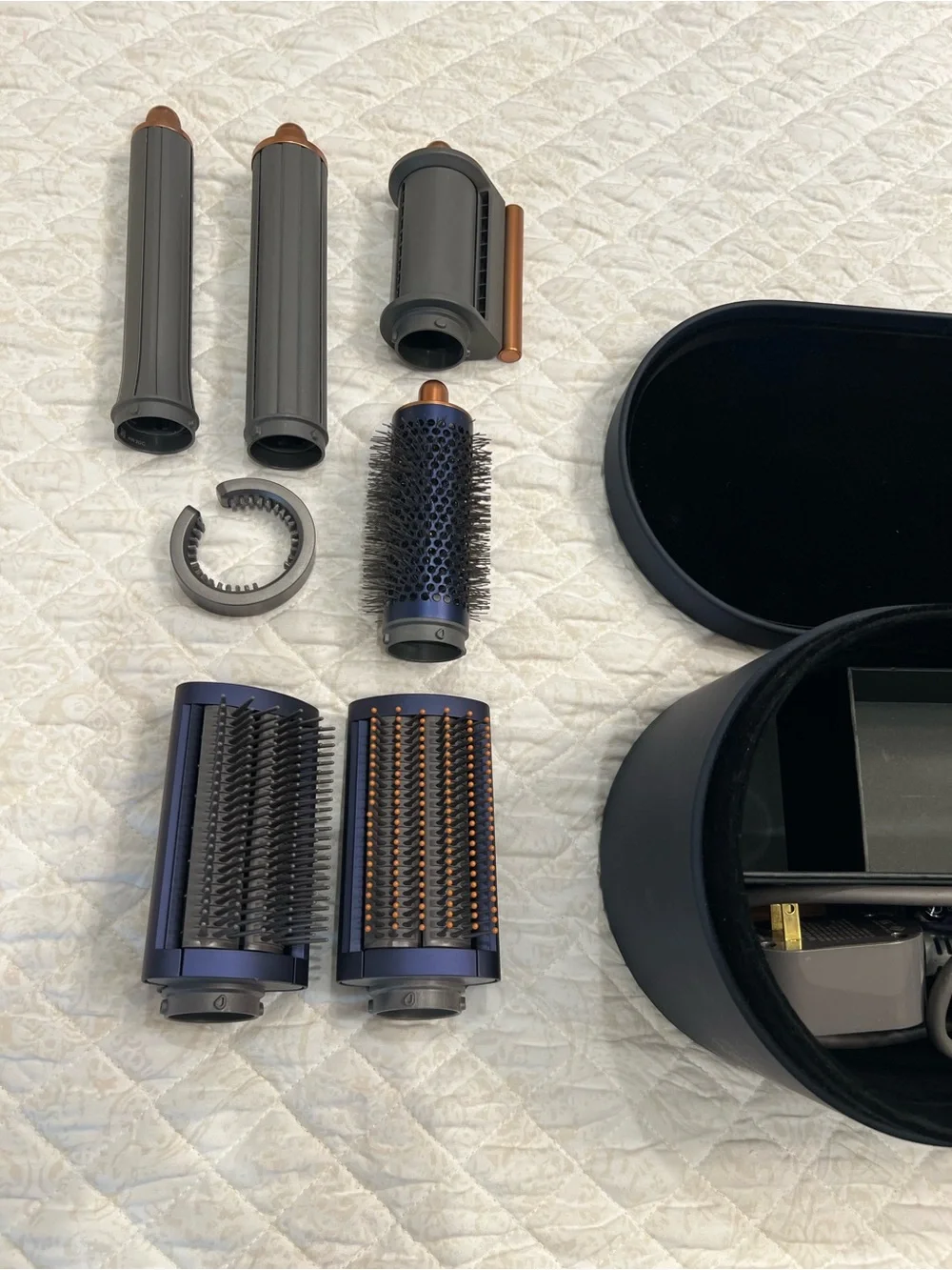 Dyson Airwrap Styler Long Prussia Blue/Copper Hair Styling w/Attachments & Box